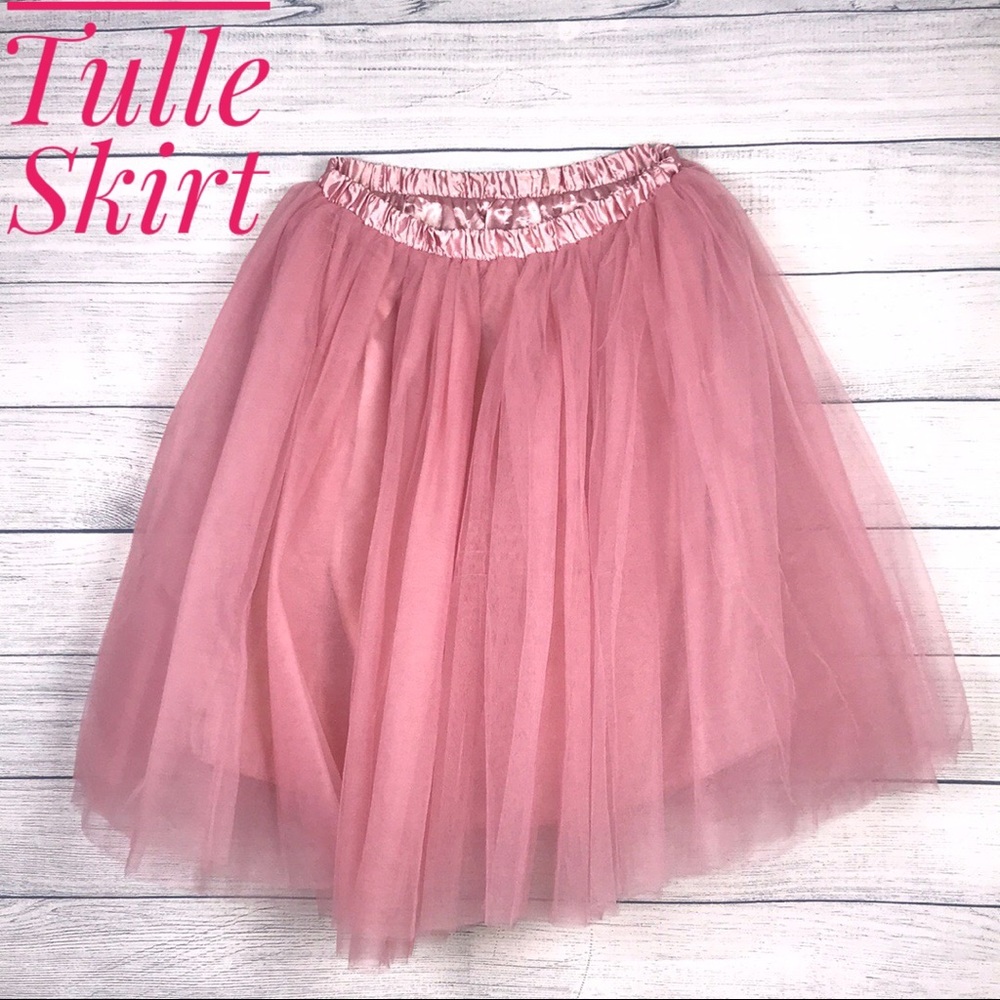 Knee Length Tulle Skirt